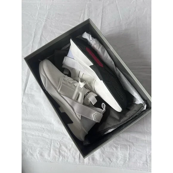 TOM FORD Alcantra & Neoprene Jago Sneakers in White